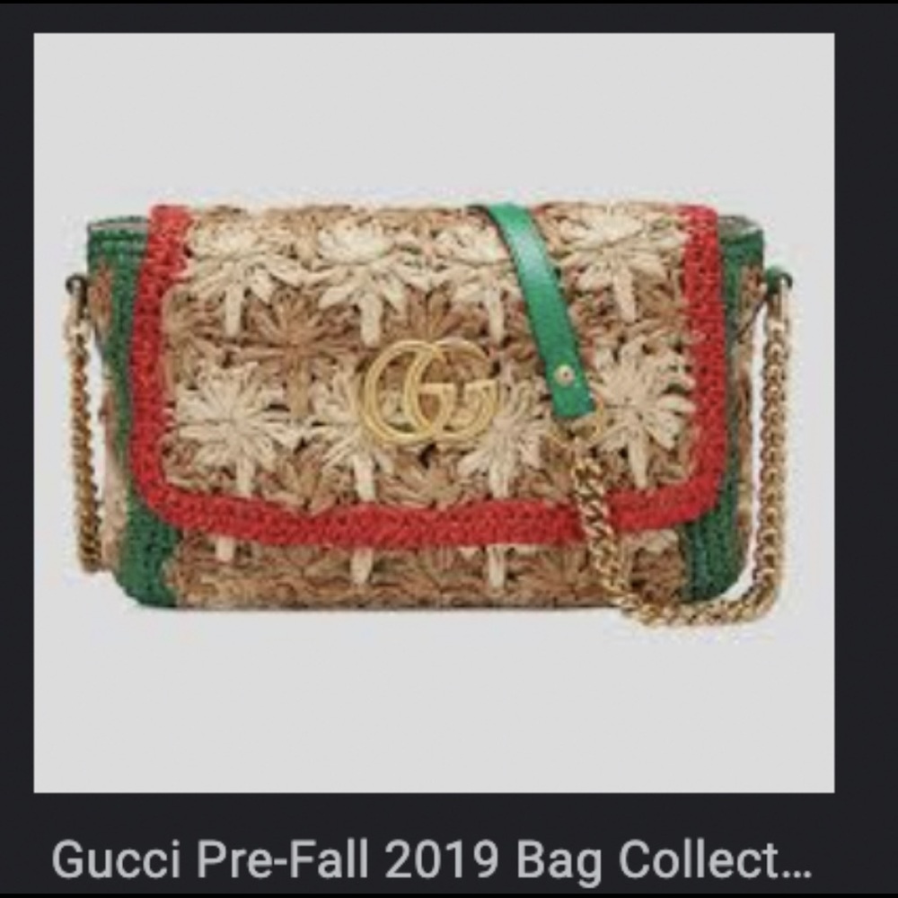 Gucci marmont raffia